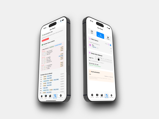 StreamWert App – Abo-Planer mit Sport- und Serien-Planung